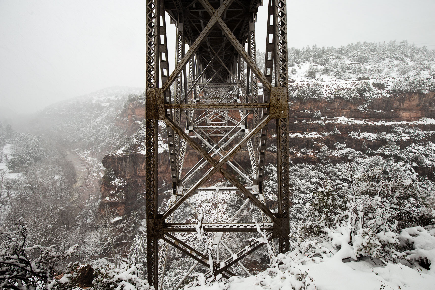 Midgely Bridge in Snow